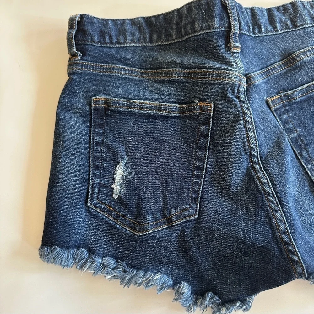 H&M Denim Raw Edge Cutoff Shorts Sz 4
